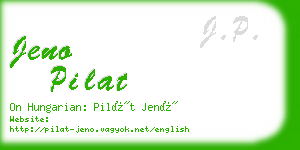 jeno pilat business card